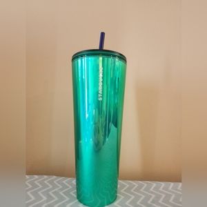 Starbucks tumbler venti shiny green summer 2022